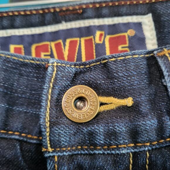 Levis Jeans 511 29x32 Adult Men’s Blue Denim Pants Distressed Dark Wash Straight - Picture 4 of 5